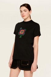 Kleding Dameskleding Tops & T-shirts Blouses Sonia Rykiel Paris vintage top met strass "X" op mouw 