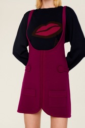 Women Maille - Sleeveless Milano Short Dress, Fuchsia details view 1