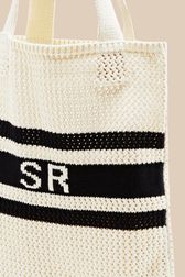 Women - SR Ecru Crochet Bag, Ecru details view 1