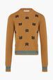 Women - Woolen Long Sleeve Sweater, Brun back view