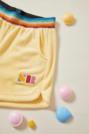 Girls - Velvet Girl Shorts, Light yellow details view 1