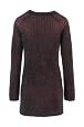 Women Maille - Women Lurex Short Dress, Black/bronze back view