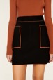 Women Maille - Women Double Face Short Skirt, Black details view 4