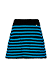 Women Raye - Women Big Poor Boy Striped A-line Skirt, Striped black/pruss.blue front view