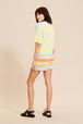 Women - Short Sleeve Pullover stripes, Light yellow details view 1