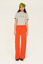 Pantalon bicolore femme Orange vue de détail 3