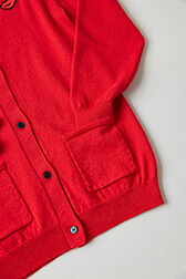 Girl Knit Cardigan Red details view 3