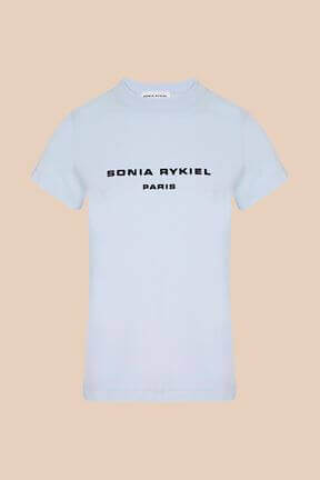 Femme - T-shirt logo Sonia Rykiel femme, Baby blue vue de face