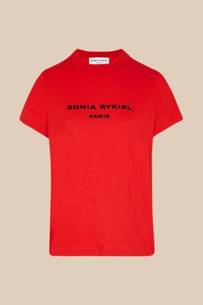 T-shirt logo Sonia Rykiel femme Rouge vue de face