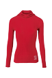 Women Maille - Women Ribbed Wool Hoodie, Red front view