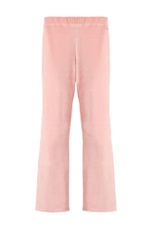Women - Women Velvet Flare Pants, Pink front view