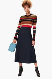 Women - Multicolored Striped Knit Sweater, Multico details view 1