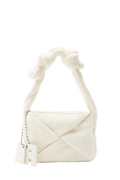 Women - Camera Demi-Pull medium knit bag, Cream front view
