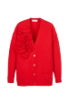 Women Maille - Women Flowers Cardigan, Red front view