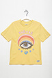 Filles Uni - T-shirt fille coton oversize BONTON x Sonia Rykiel , Jaune vue de détail 5