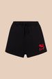 Women - Shorts with Rykiel Red Mouth, Black front view