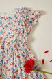 Girls - Floral Print Girl Short Dress, Multico back view