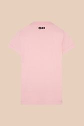 Women - T-Shirt with Rykiel Red Mouth, Pink back view