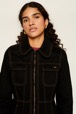 Women Solid - Women Denim Jacket, Black details view 1