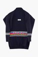 Women - Half Sweater, Black/blue back view