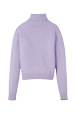Women Maille - Women Mohair Turtleneck, Lilac back view