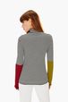 Women - Multicolor Sailor Sweater, White back worn view