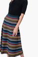 Femme - Jupe longue rayée multicolore, Multico vue de détail 2