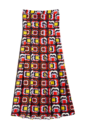 Women Printed - May 68 Long Skirt, Multico crea back view