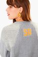 Women - Wool Twisted Sweater, Grey details view 2