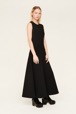 Women Maille - Women Two-Tone Maxi Dress, Black details view 3