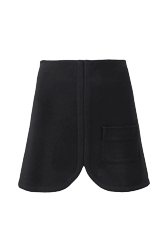 Women Milano Short Skirt Black front view