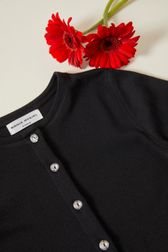 Girl Buttoned Cardigan Black details view 2