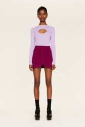 Women Maille - Milano Short Skirt, Fuchsia details view 1