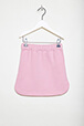 Girls Solid - Lip Print Fleece Girl Short Skirt, Pink back view