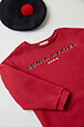 Girls Solid - Girl Round Neck Sweatshirt, Burgundy details view 1