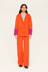 Femme Maille - Tailleur bicolore femme, Orange vue de détail 5