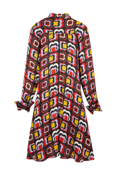 Women Printed - May 68 Short Dress, Multico crea back view