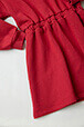 Girls Solid - Girl Long Sleeve Dress, Burgundy details view 2