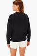 Women - Sonia Rykiel Pictures Crop Sweatshirt, Black back worn view