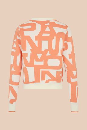 Women - Long Sleeve Graphic Pullover, Orange back view