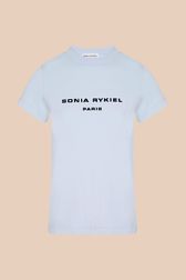 Women Sonia Rykiel logo T-shirt Baby blue front view