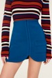 Women Maille - Women Milano Short Skirt, Prussian blue details view 3