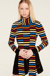 Women Iconic Multicolor Striped Sweater Multico iconic striped details view 2