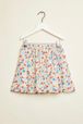 Girls - Floral Print Girl Short Skirt, Multico front view