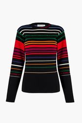 Iconic Rykiel Multicolored Stripes Sweater Multico front view