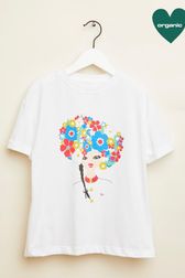 "Rykiel Girls" Print Girl T-shirt White front view