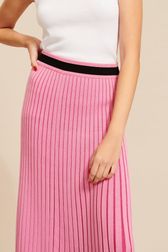 Women - Women Ribbed Knit Long Skirt, Pink details view 2