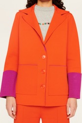 Femme Maille - Tailleur bicolore femme, Orange vue de détail 2