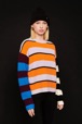 Women Maille - Multicolored Striped Sweater, Multico striped details view 7