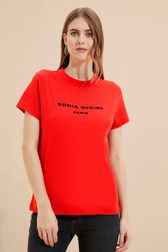 Femme - T-shirt sonia rykiel, Rouge vue portée de face